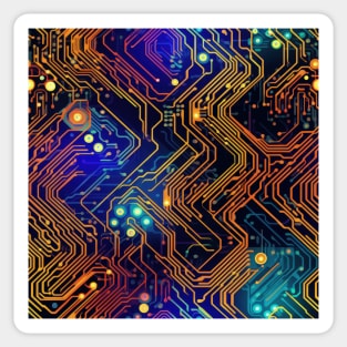 Circuit Board design illustration Sticker